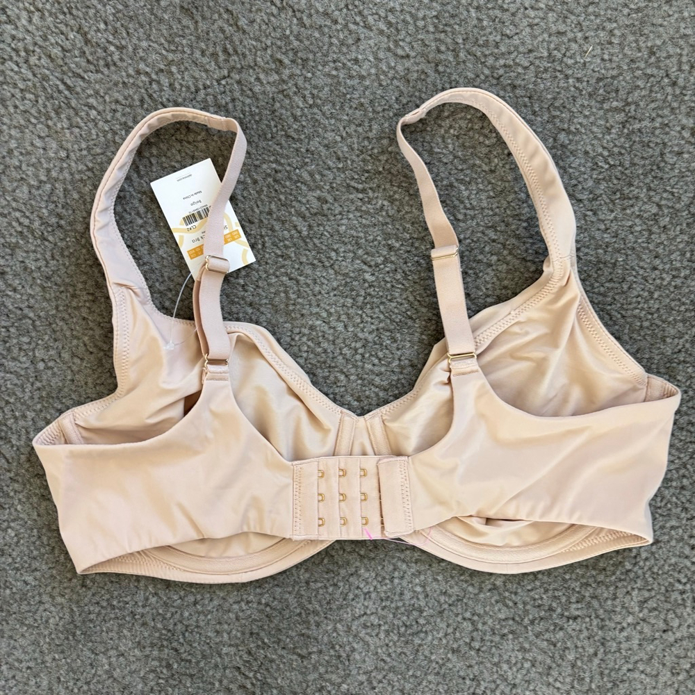 NWT Delmira Scoop Neck Nude Lined Underwire Bra | Sz 38D - Picture 3 of 7